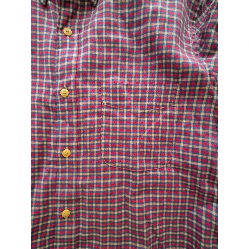 J. Crew Slim Fit Plaid Button Down Long Sleeve Shirt Mens Medium Cotton Casual